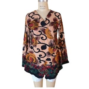 Big floral cotton kimono cardigan